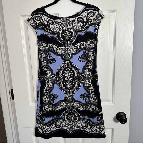 INC International Concepts bold patterned dress, size S, summer, office, party - Picture 6 of 6